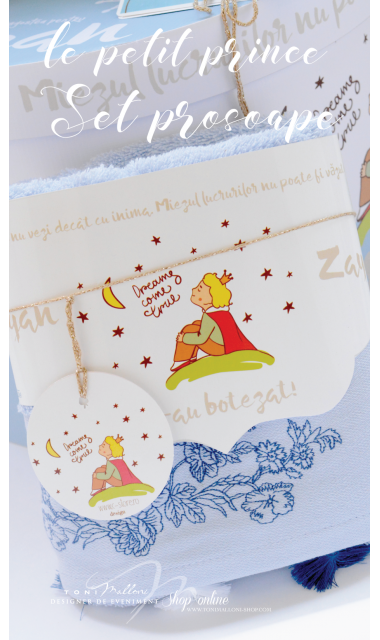 Trusou de botez cu broderie personalizata pentru baieti, Micul print, Le petit prince  7